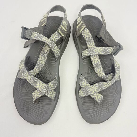 Chaco Z/Volv 2 Gray Green Tribal Strap Lightweight Performance Sandals - Picture 1 of 15